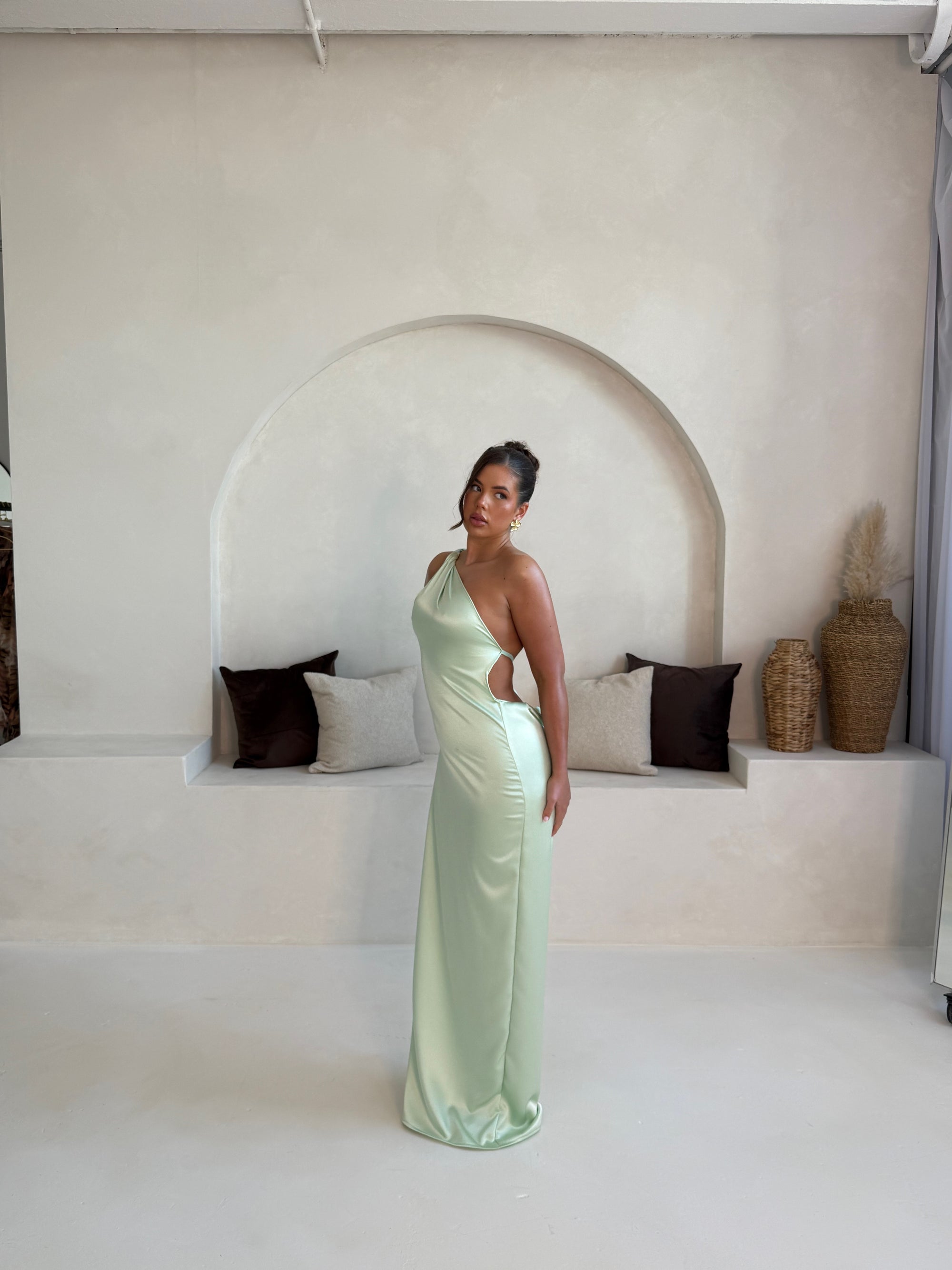 AURA Satin Maxi Dress