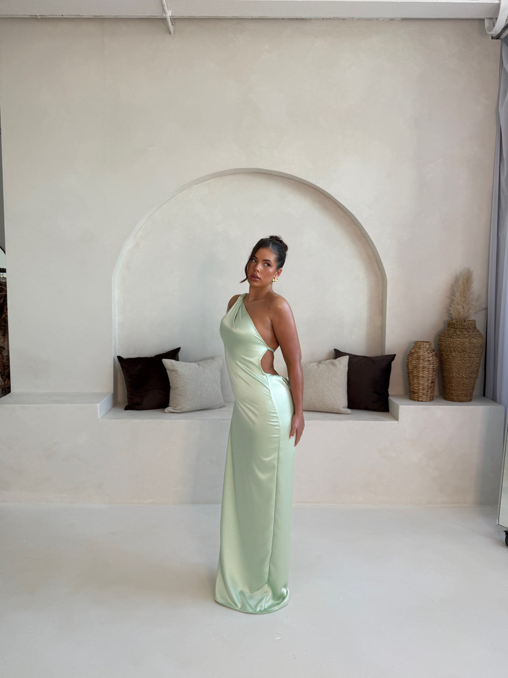 AURA Satin Maxi Dress