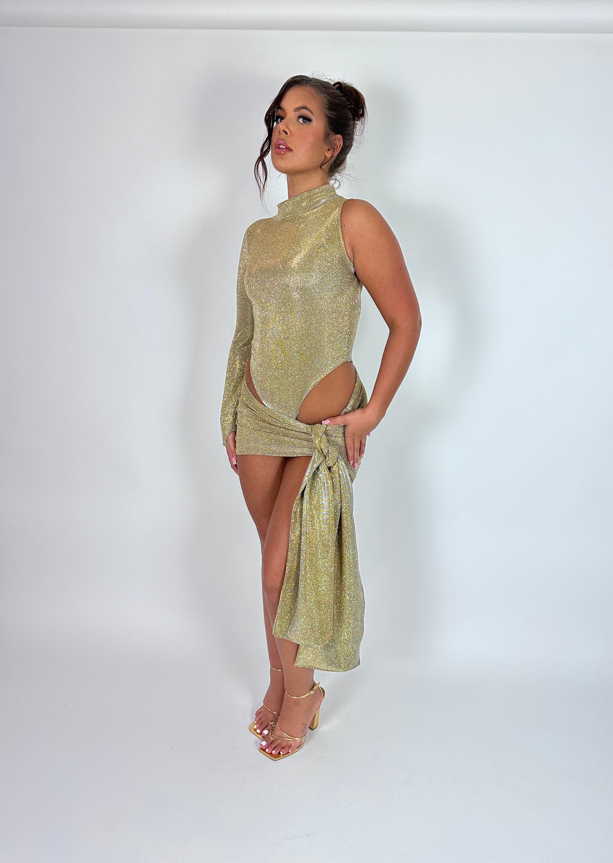 CIARA GLITTER Set - White Gołd